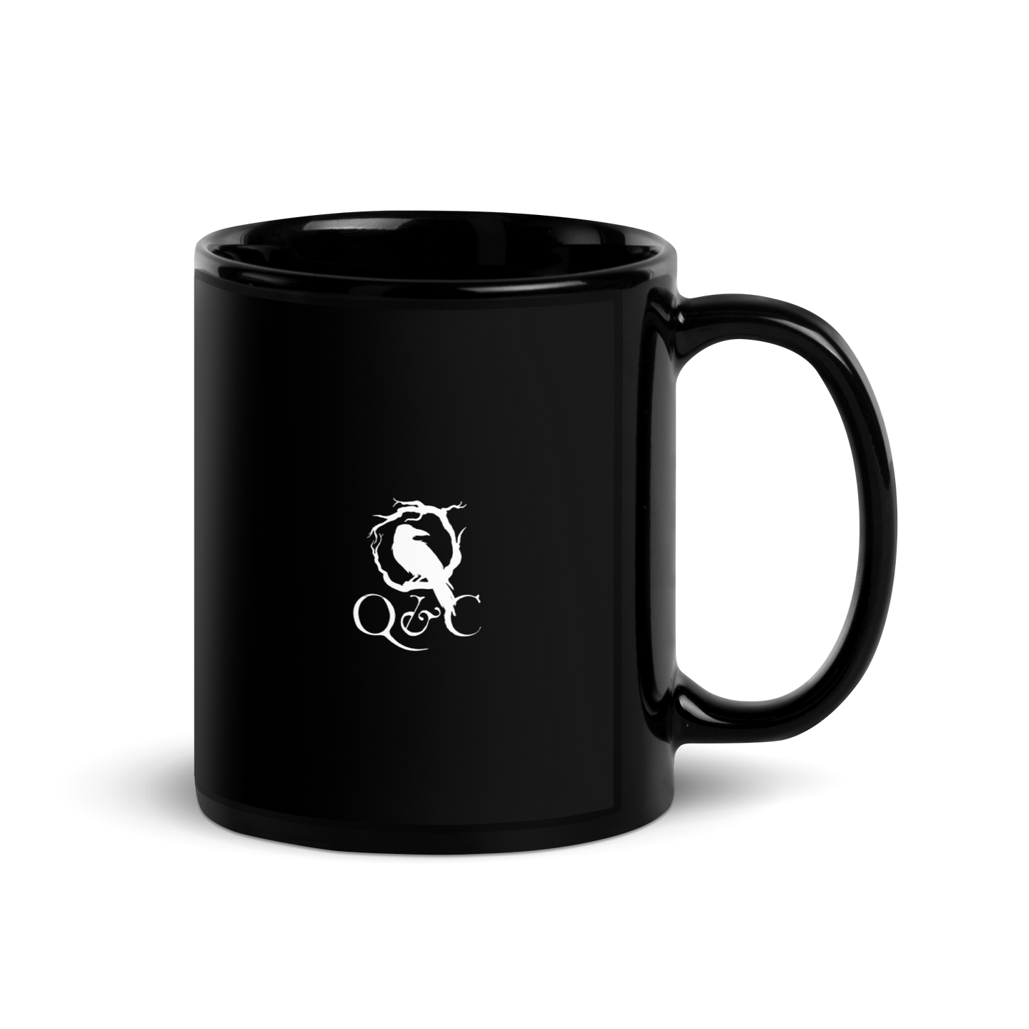 Tasse brillante noire comme mon coeur