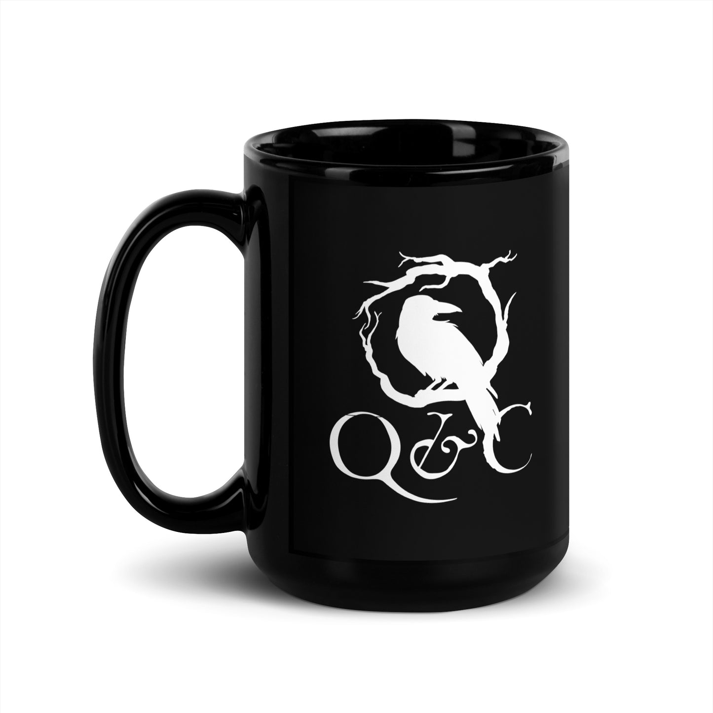 Q&C Glossy Black Mug