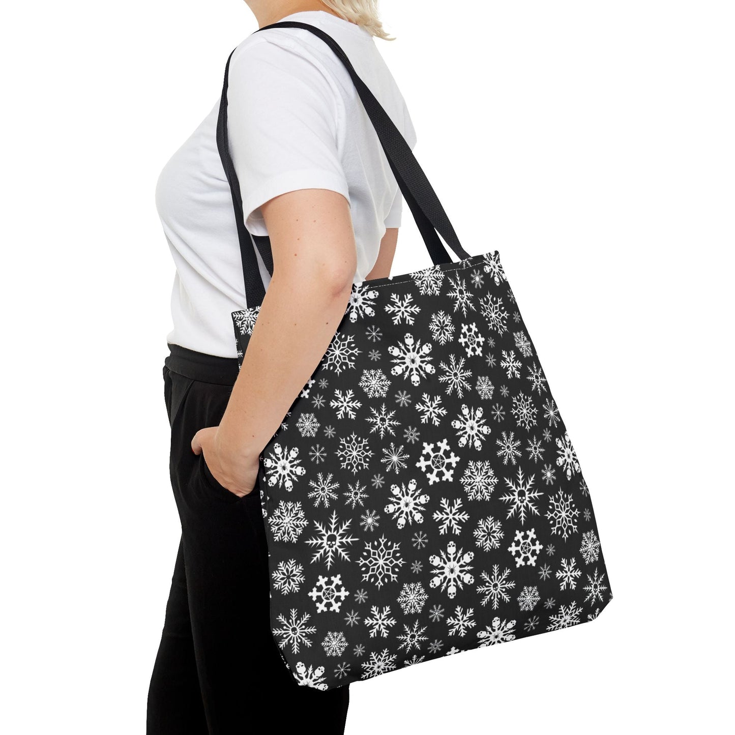 Skulldrift Gothic Snowflake Reusable Gift Bag Tote
