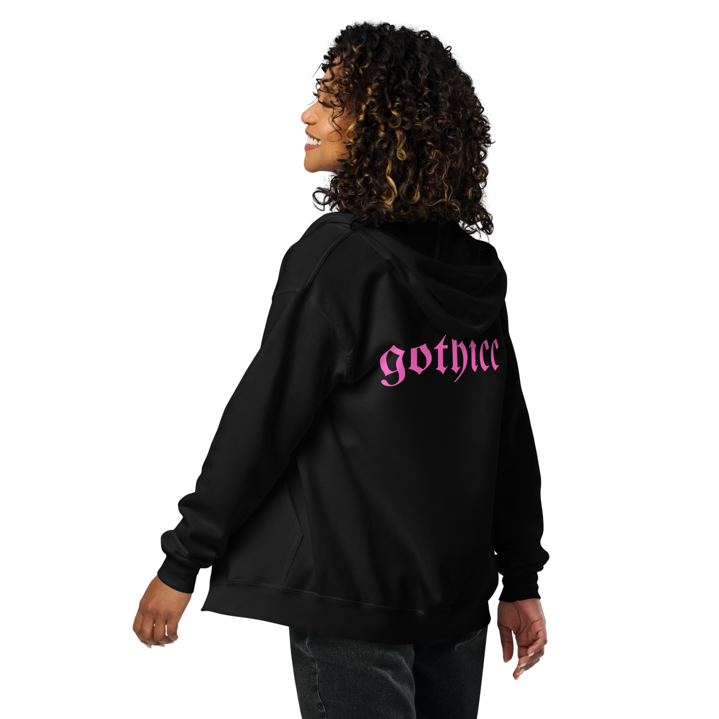 Sudadera con capucha y cremallera Gothicc