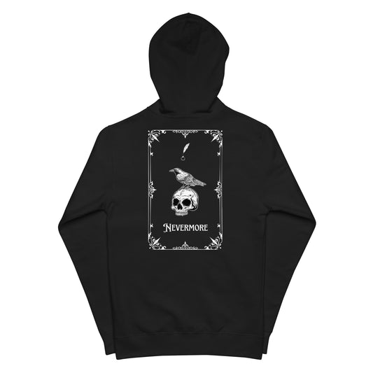 Nevermore Unisex Fleece Zip-Up Hoodie