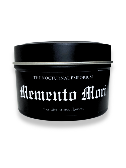Memento Mori Tin Candle