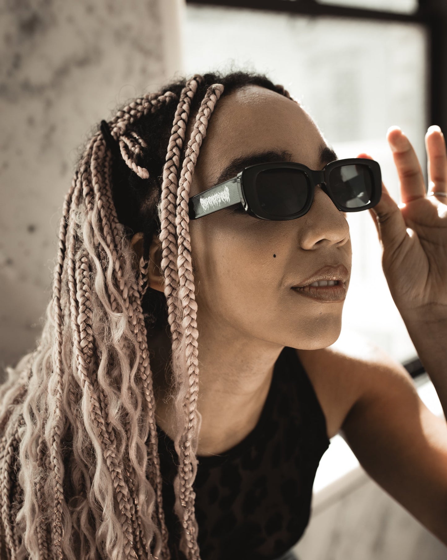 TPC Black Metal Sunglasses