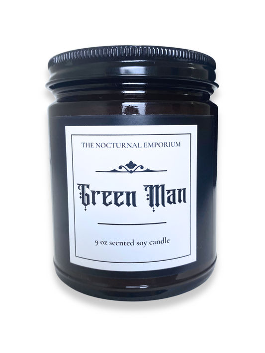 Green Man Jar Candle