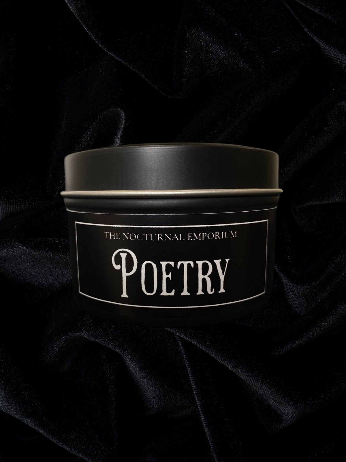 Poetry Tin Candle