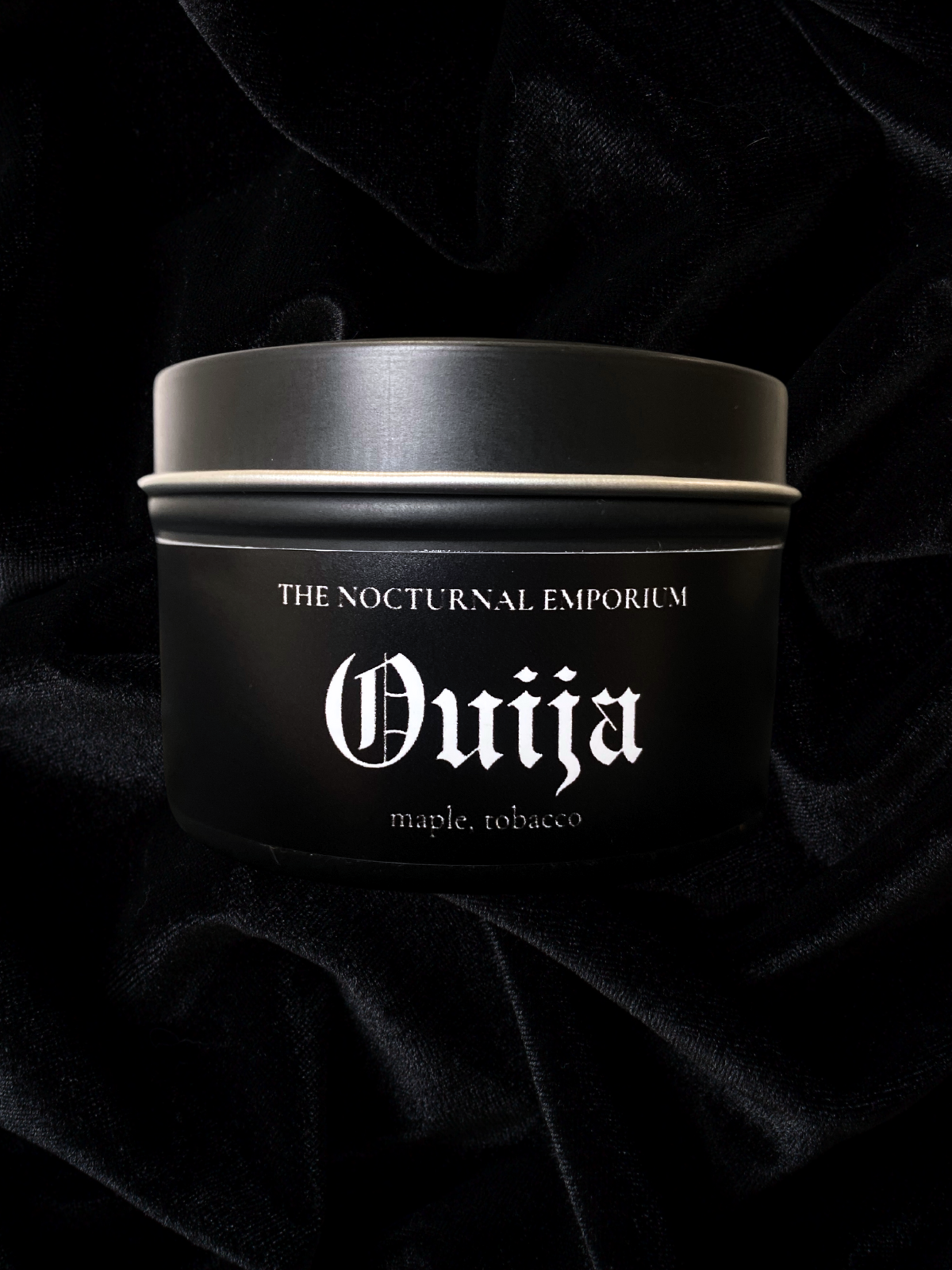 Ouija Tin Candle