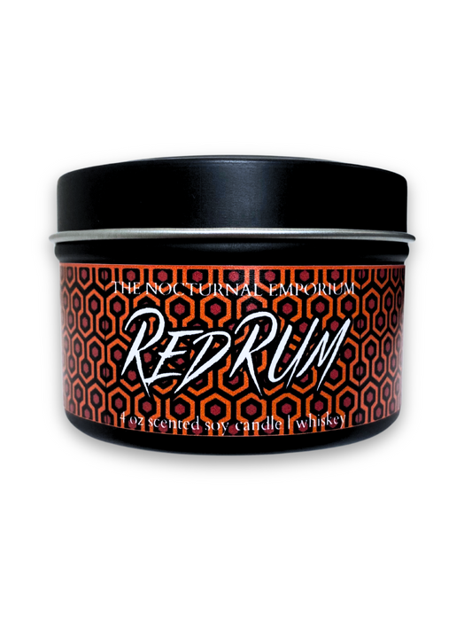 Redrum Tin Candle