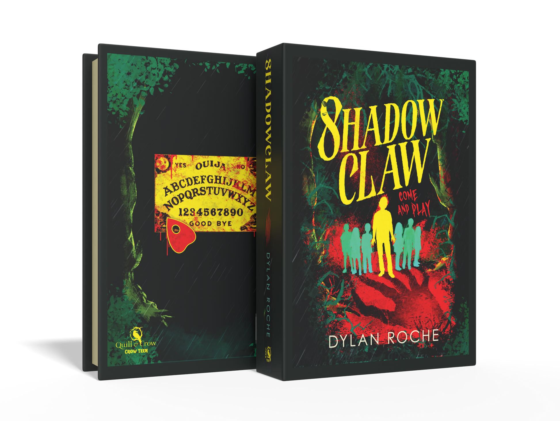 A book titled "Shadow Claw" by Dylan Roche, shown in a three-quarter view with the front cover and inner slipcase visible against a plain white background.