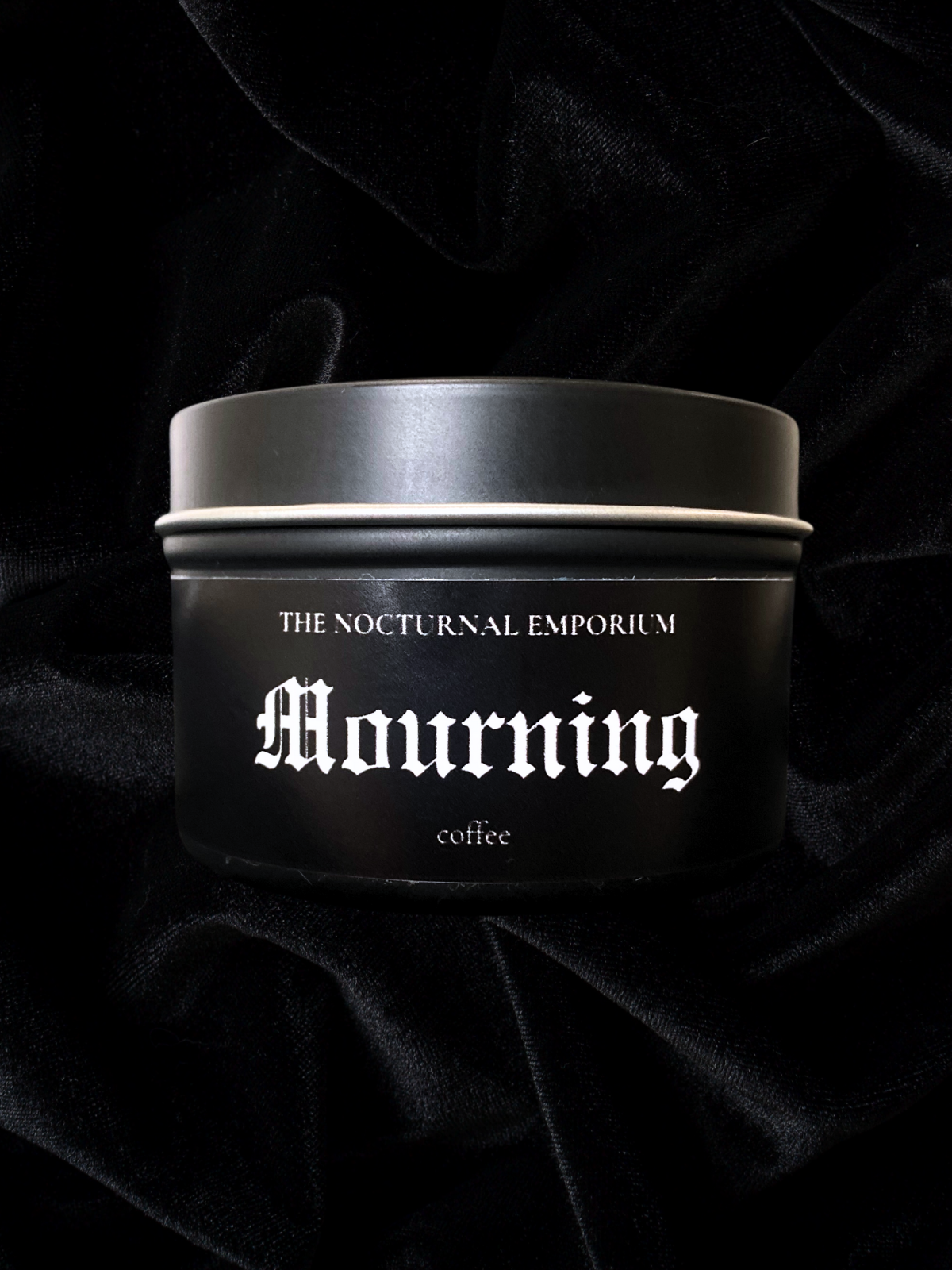 Mourning Tin Candle