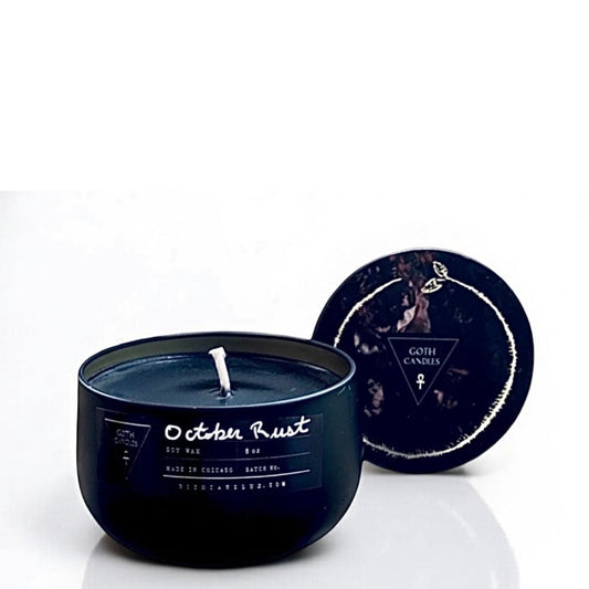 October Rust: Burning Leaves & Fireplace Scented Candle (8oz)