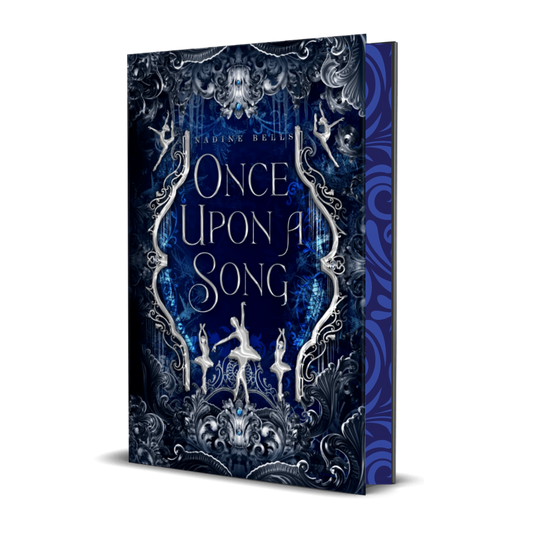 Book cover of 'Once Upon a Song' with decorative elements and ballerina illustrations.