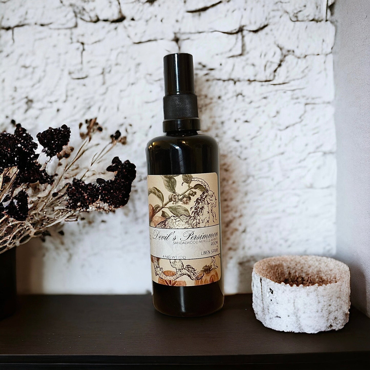 Devil's Persimmon Room & Linen Spray – Botanical Deodorizing (4oz)