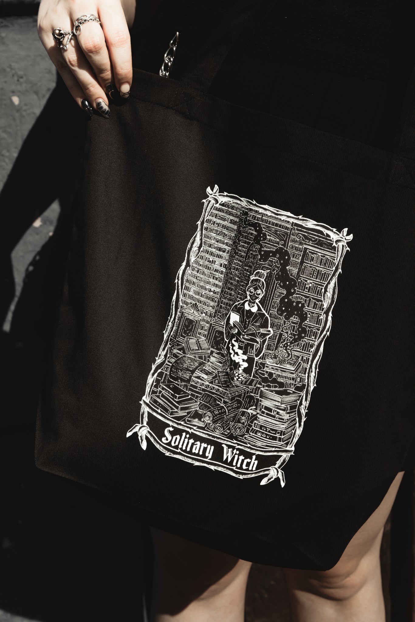 Solitary Witch Tote Bag
