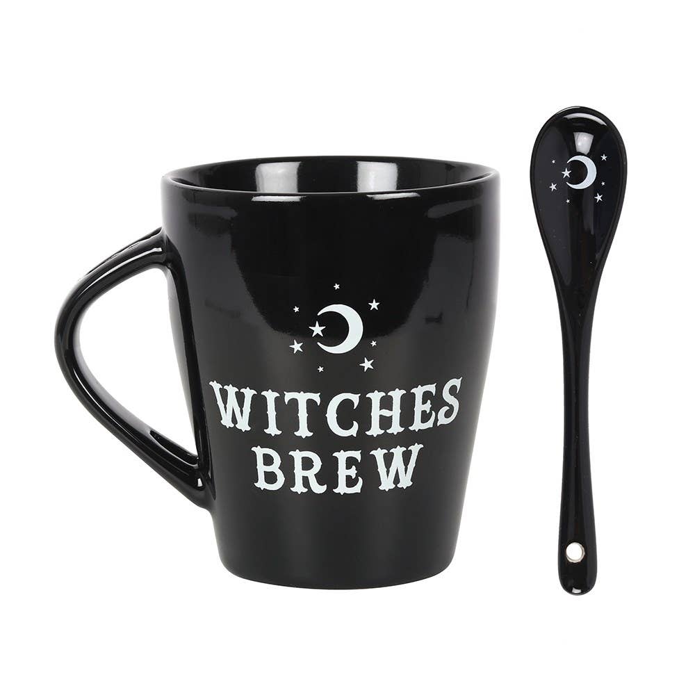 Ensemble tasse et cuillère à bière Witches