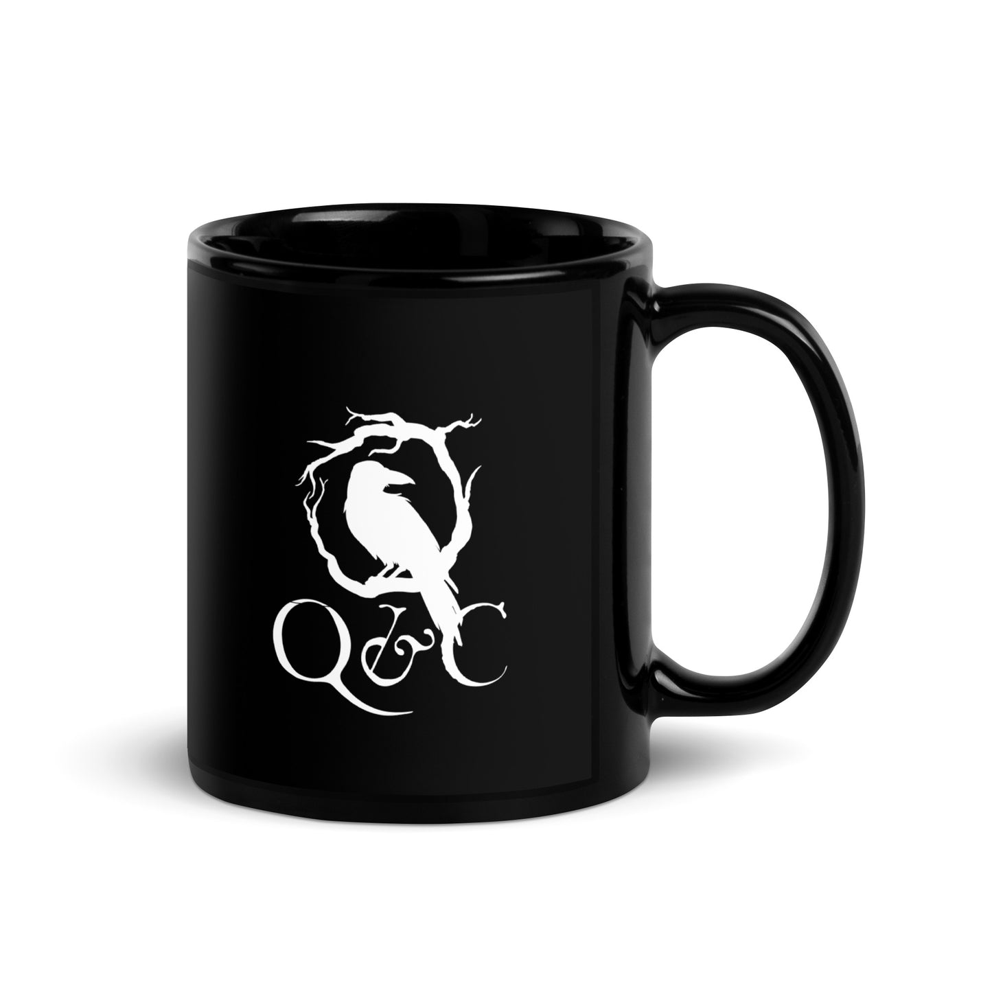 Q&C Glossy Black Mug