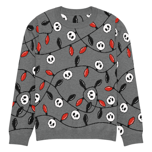 Boney & Bright Grey Knit Crewneck Sweater