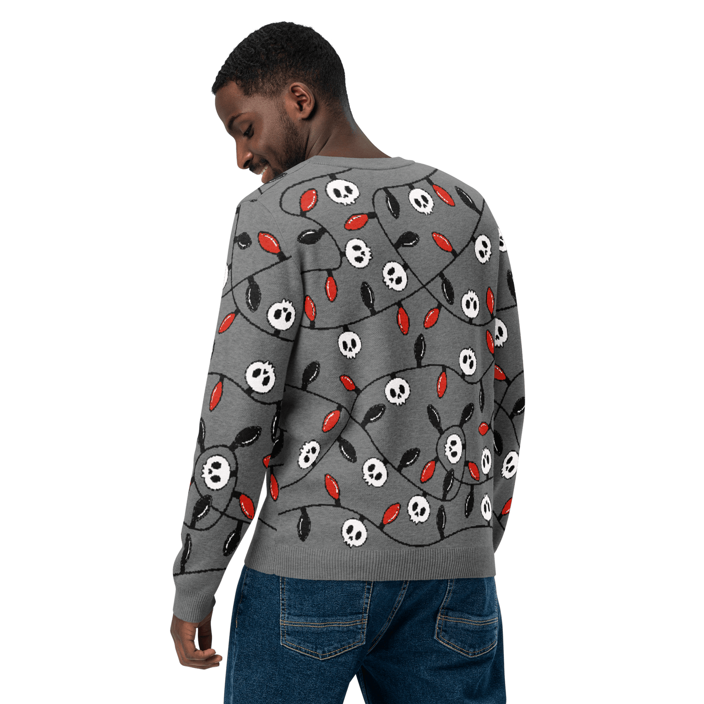 Boney & Bright Grey Knit Crewneck Sweater