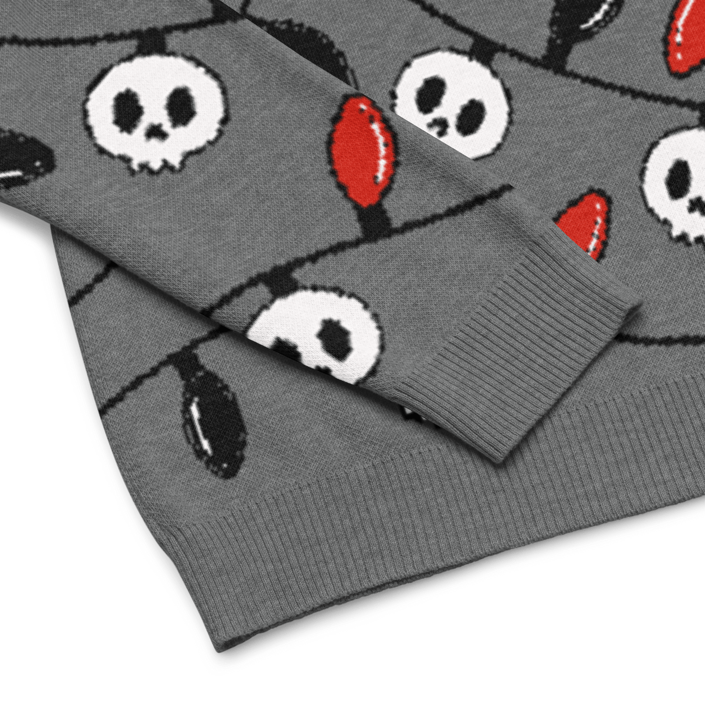 Boney & Bright Grey Knit Crewneck Sweater