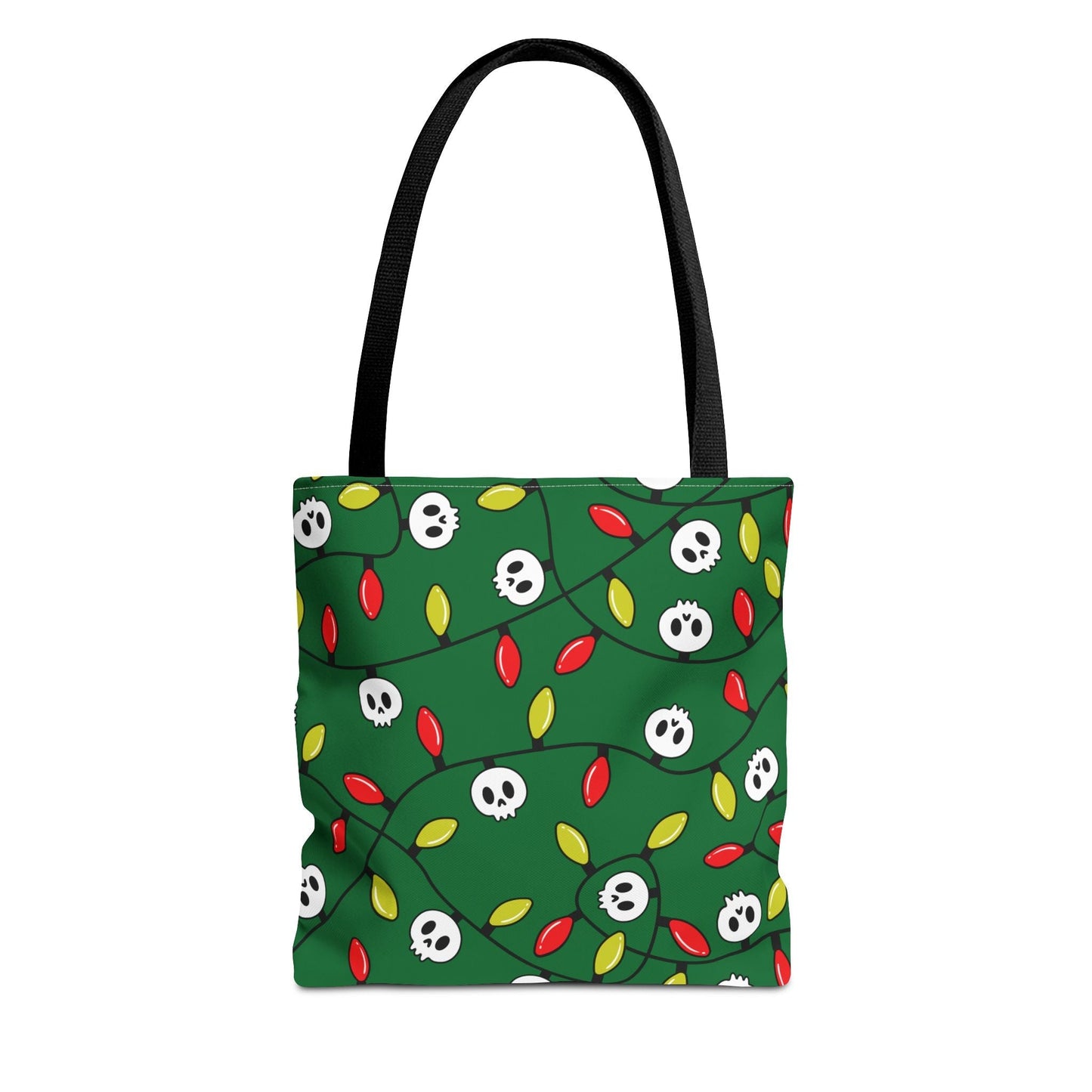 Boney & Bright Skull Lights Reusable Holiday Gift Bag Tote