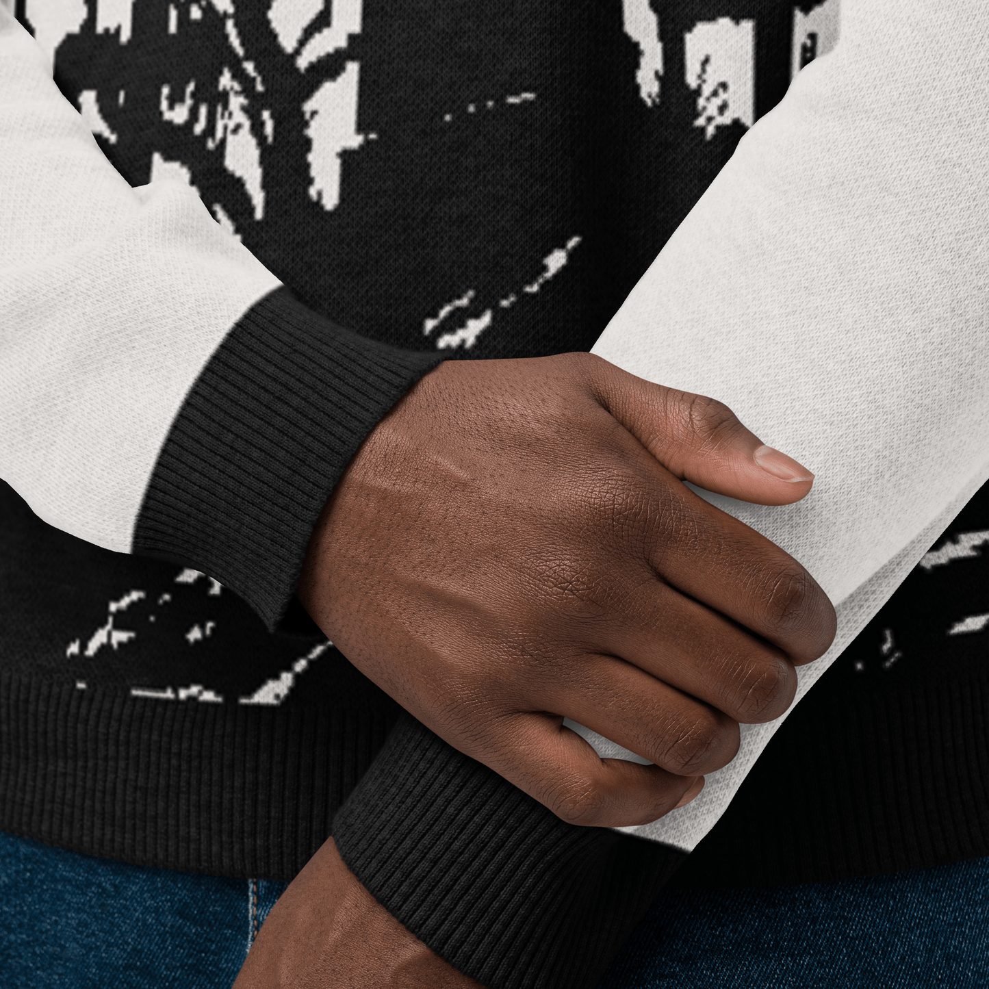 Cemetery Ash Knit Crew Neck Sweater