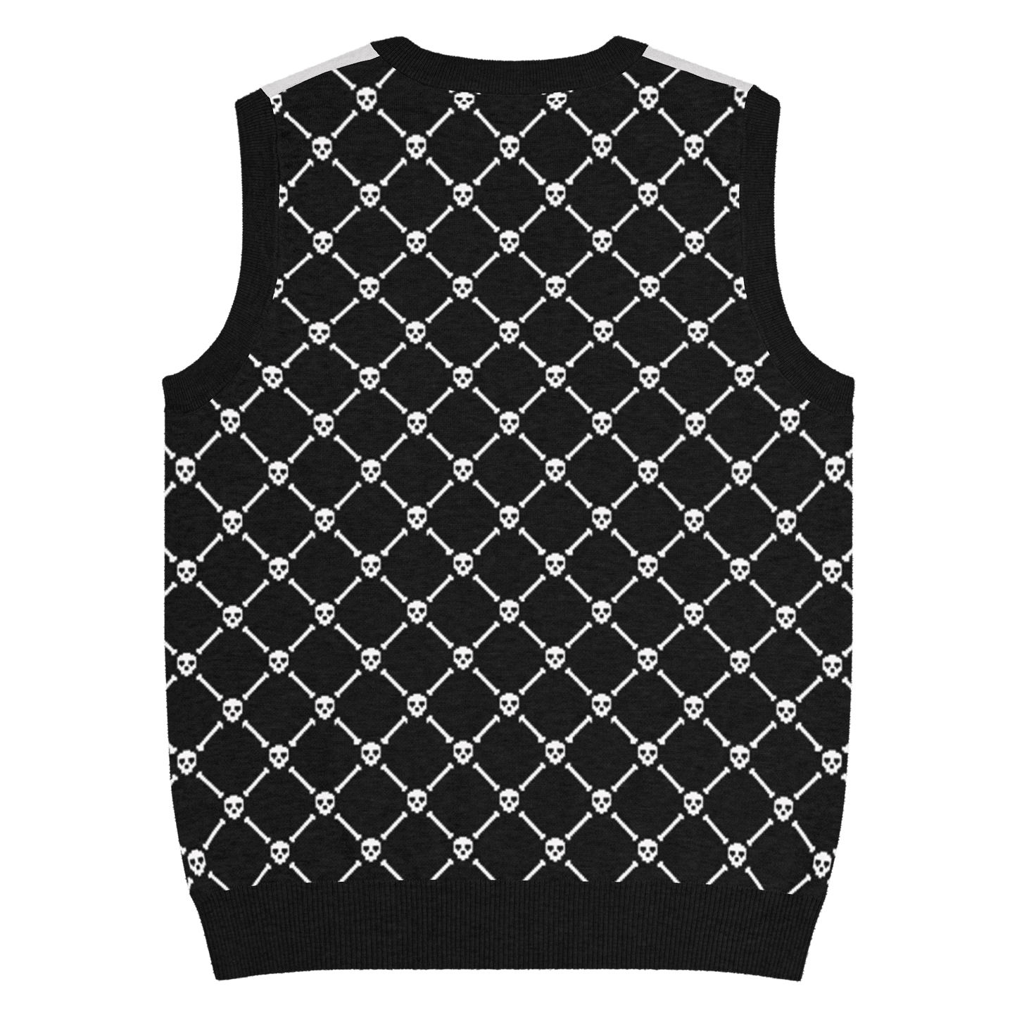 Crossbones Knit V-Neck Vest