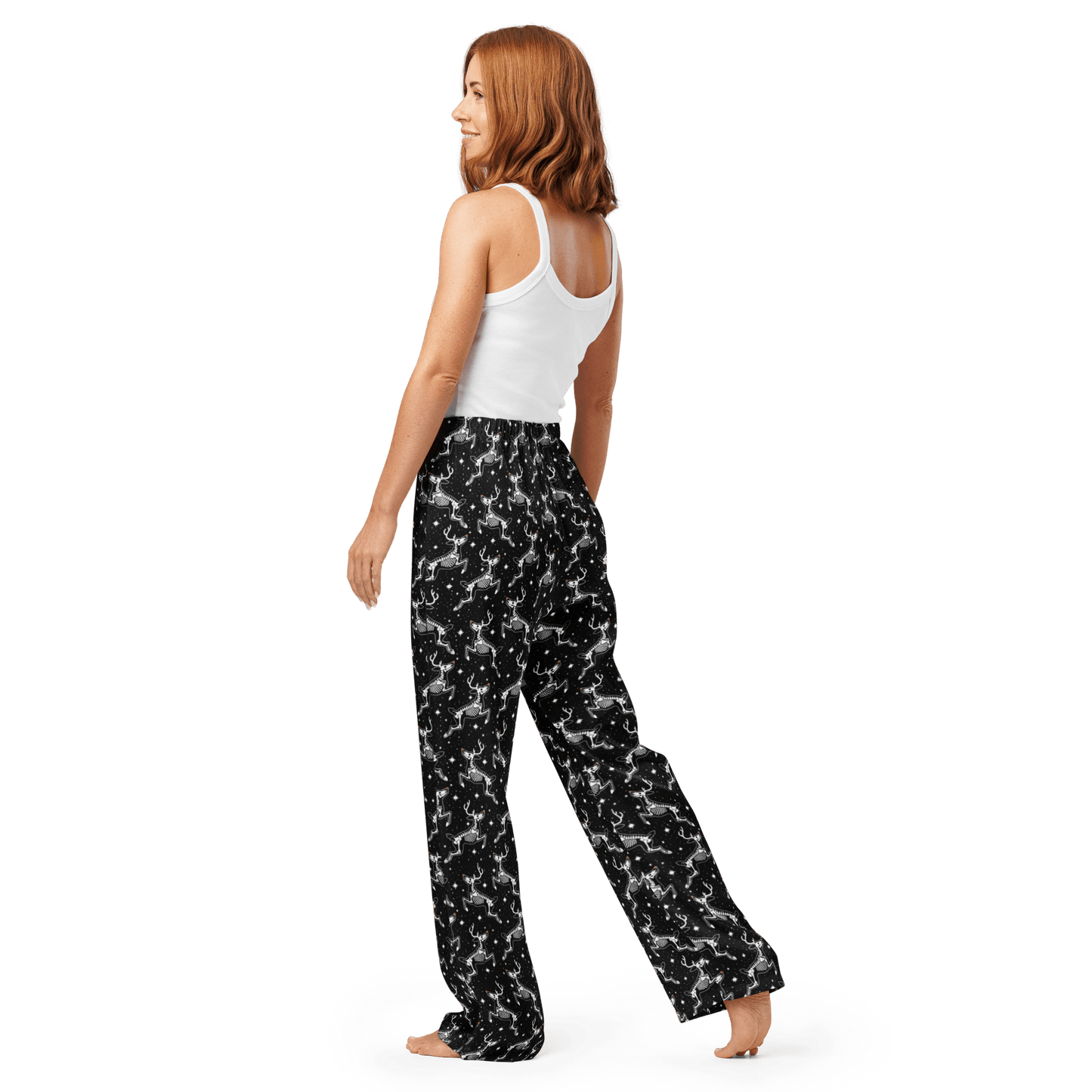 Deadnose Reindeer Silky Pajama Pants