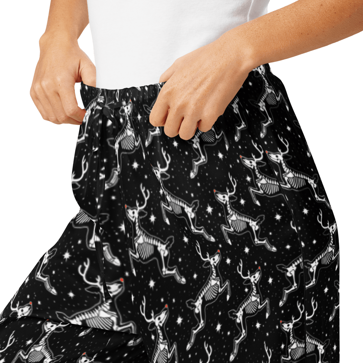 Deadnose Reindeer Silky Pajama Pants