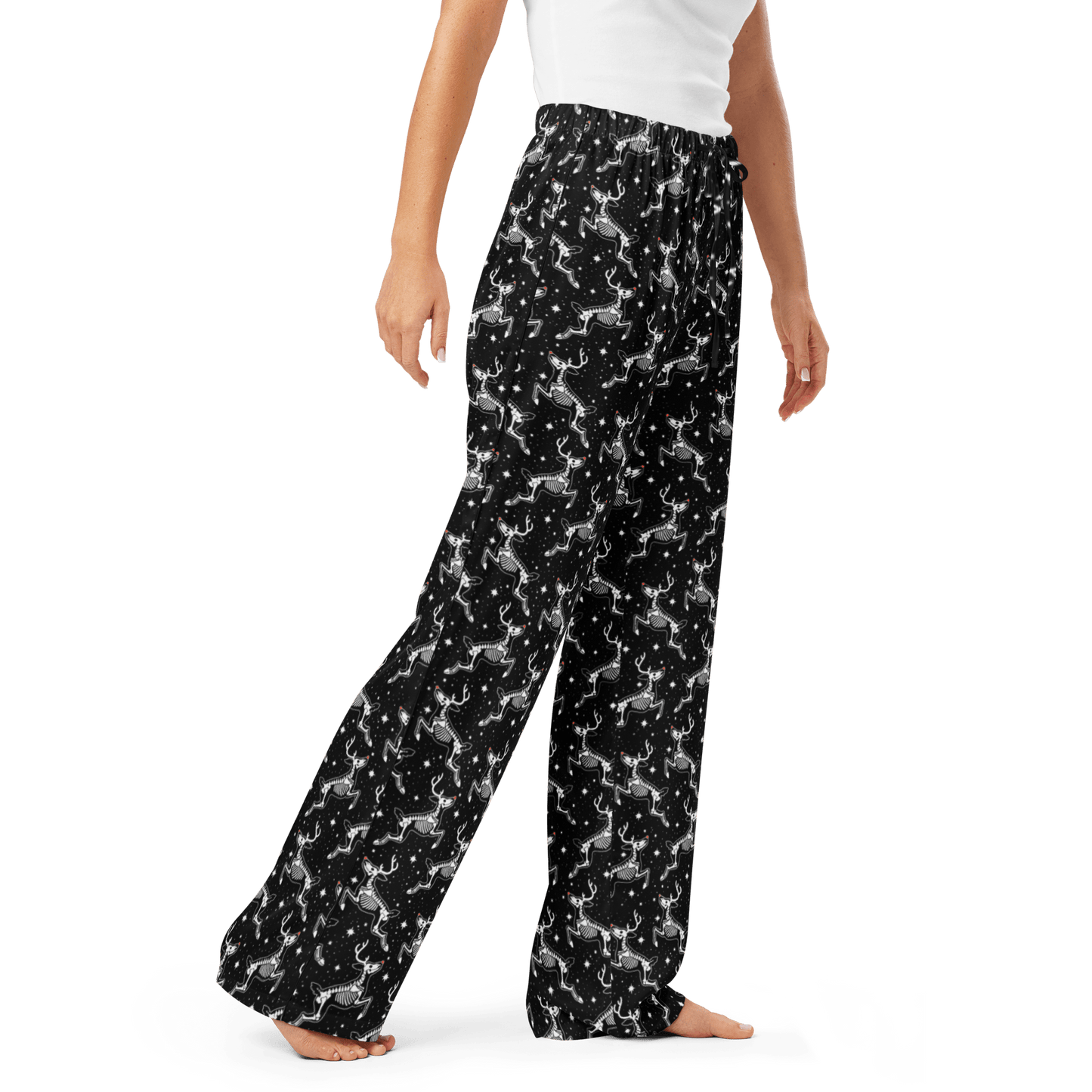 Deadnose Reindeer Silky Pajama Pants
