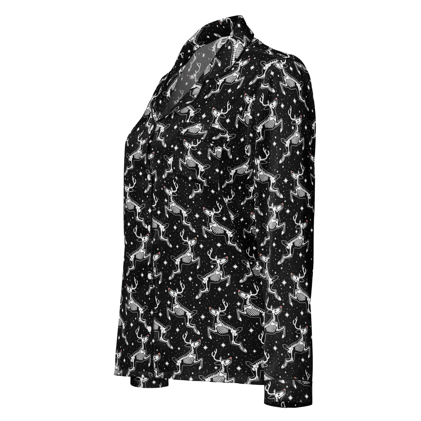 Deadnose Reindeer Silky Pajama Top