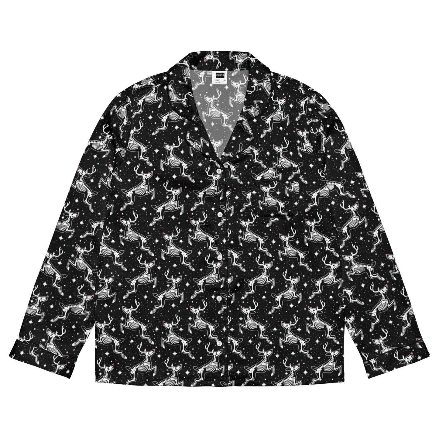 Deadnose Reindeer Silky Pajama Top