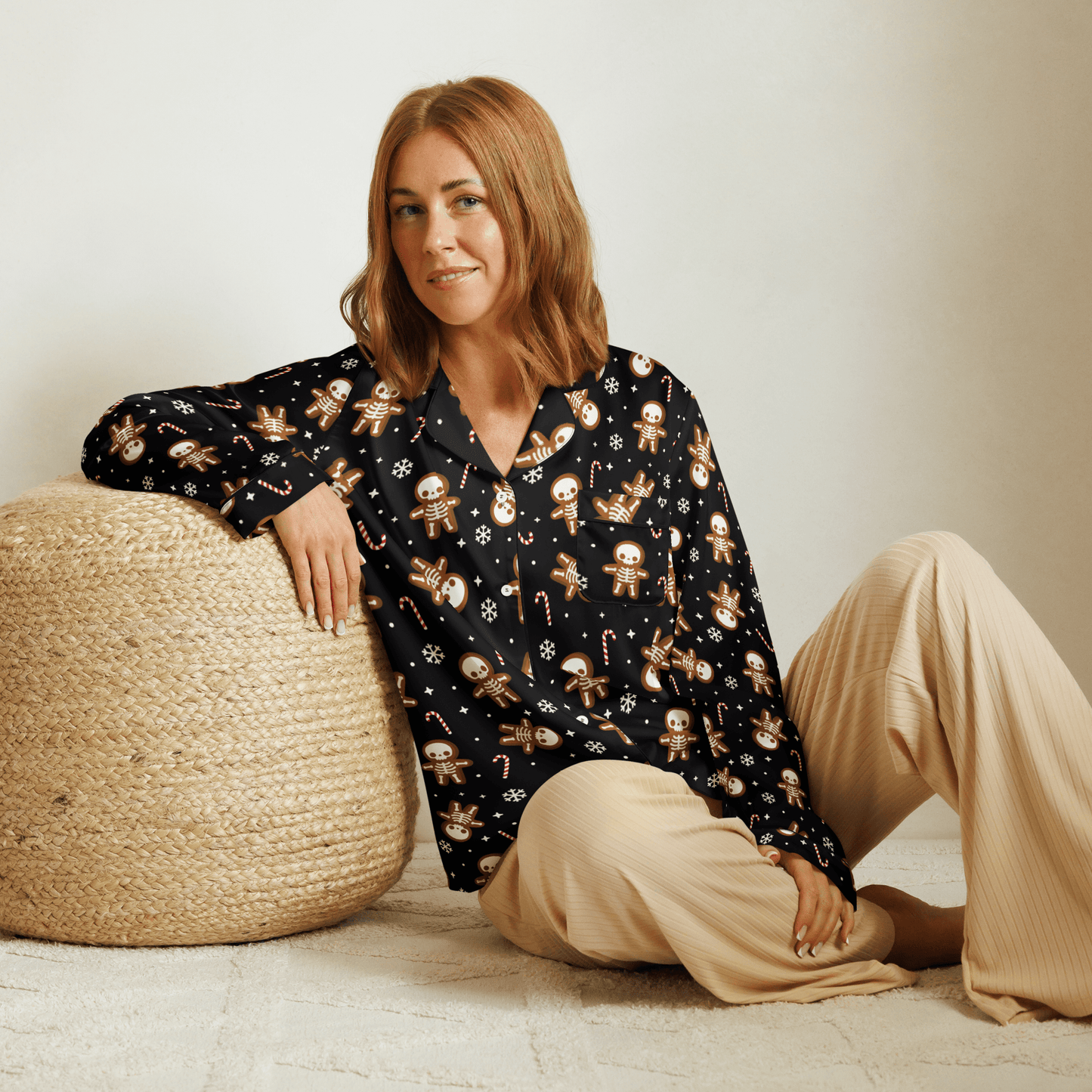 Gingerdead Men Silky Pajama Top