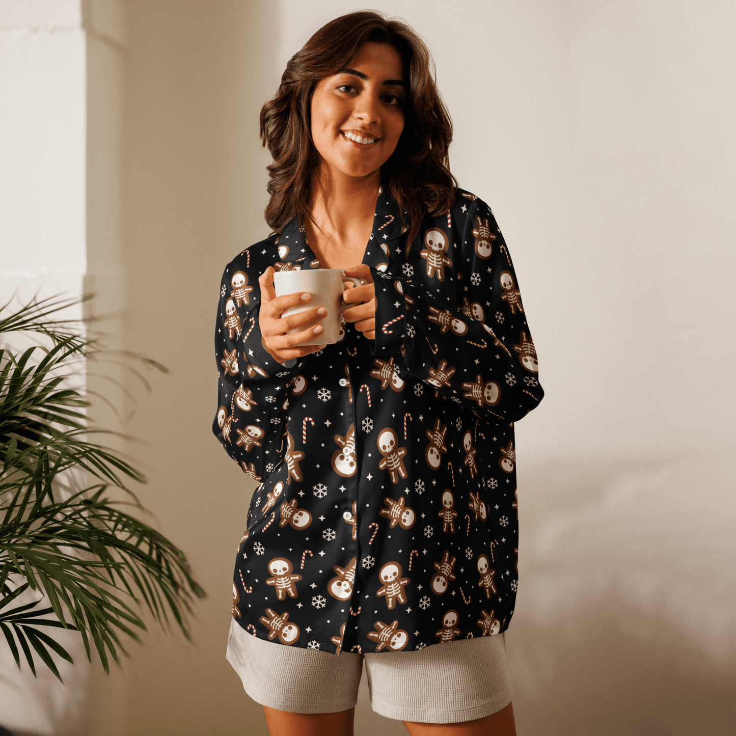 Gingerdead Men Silky Pajama Top