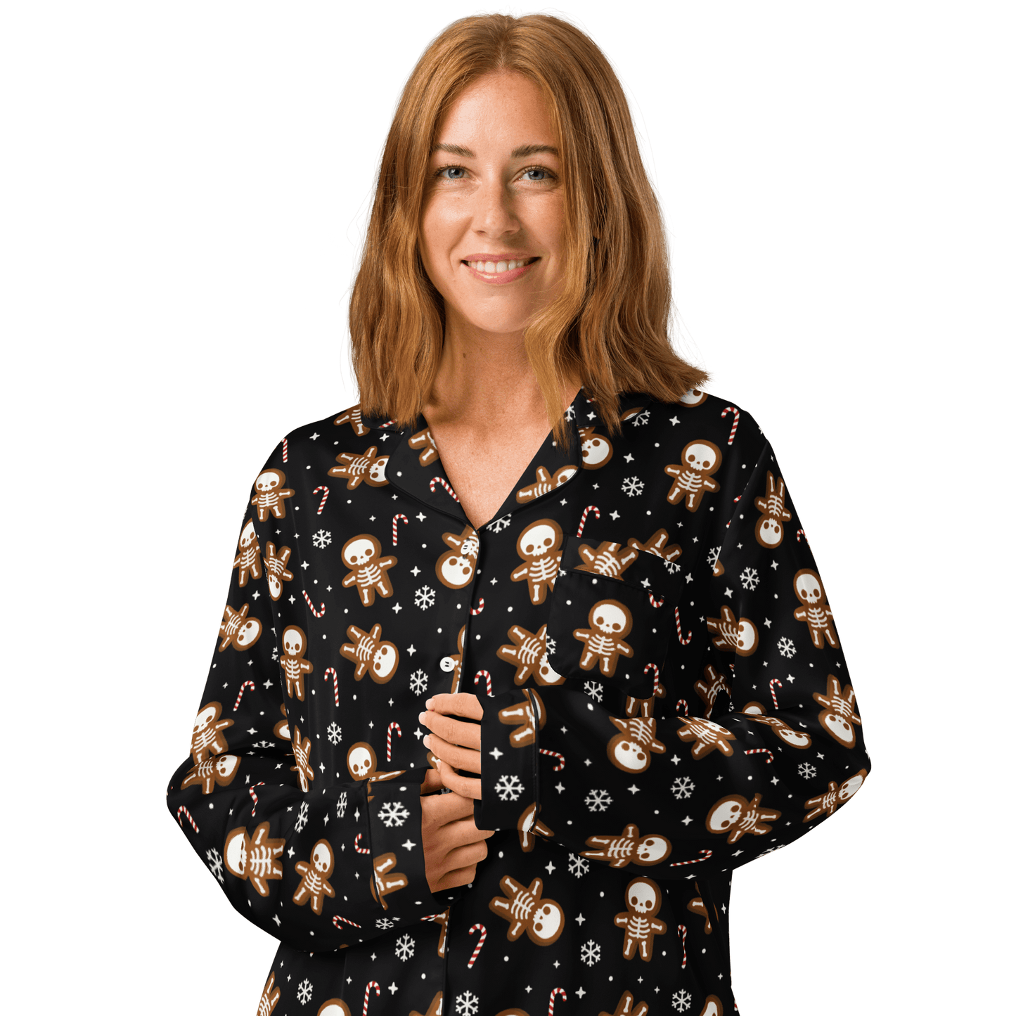 Gingerdead Men Silky Pajama Top