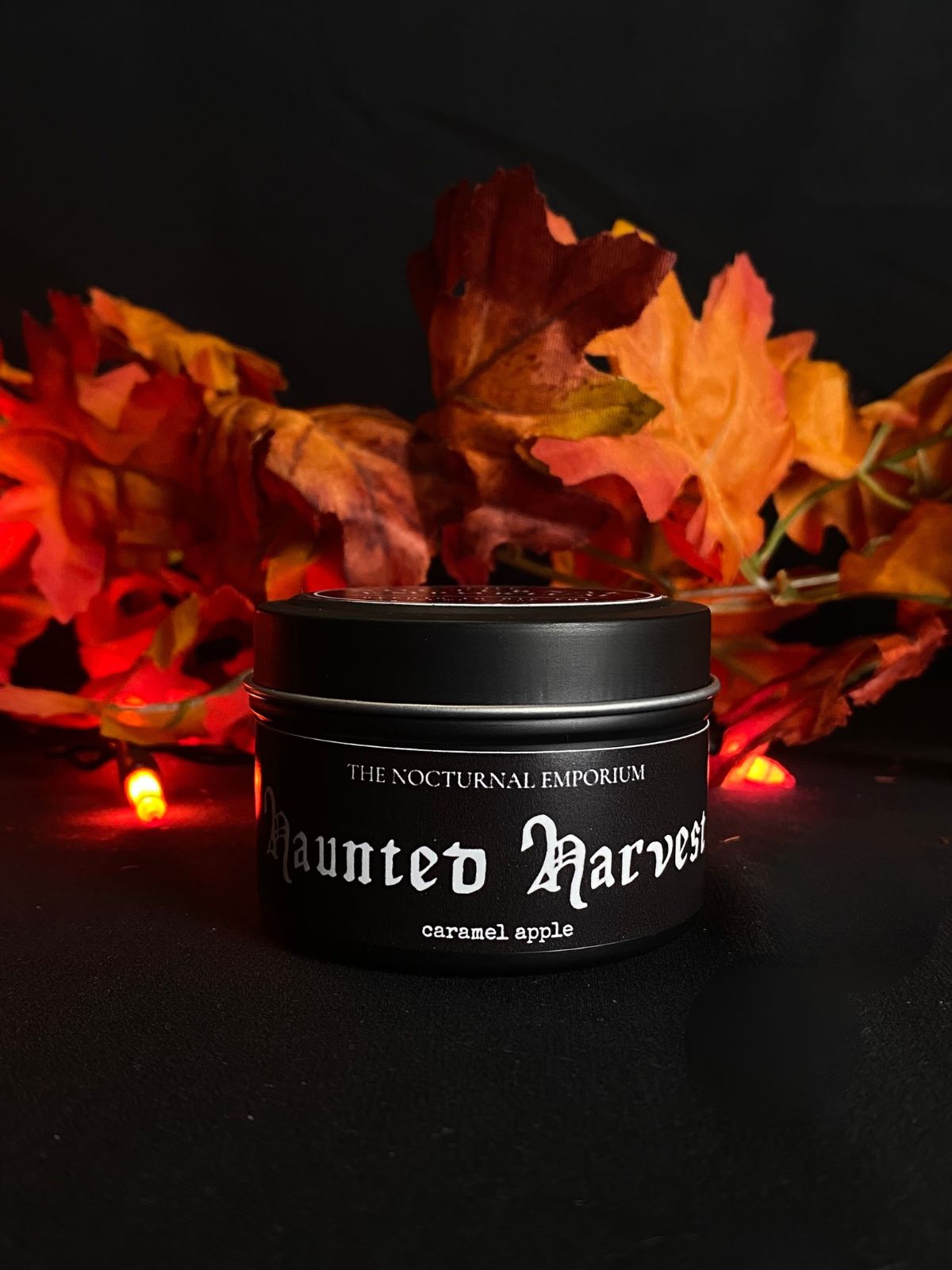 Haunted Harvest Tin Candle