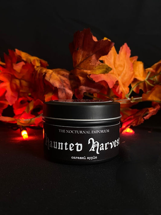 Haunted Harvest Tin Candle