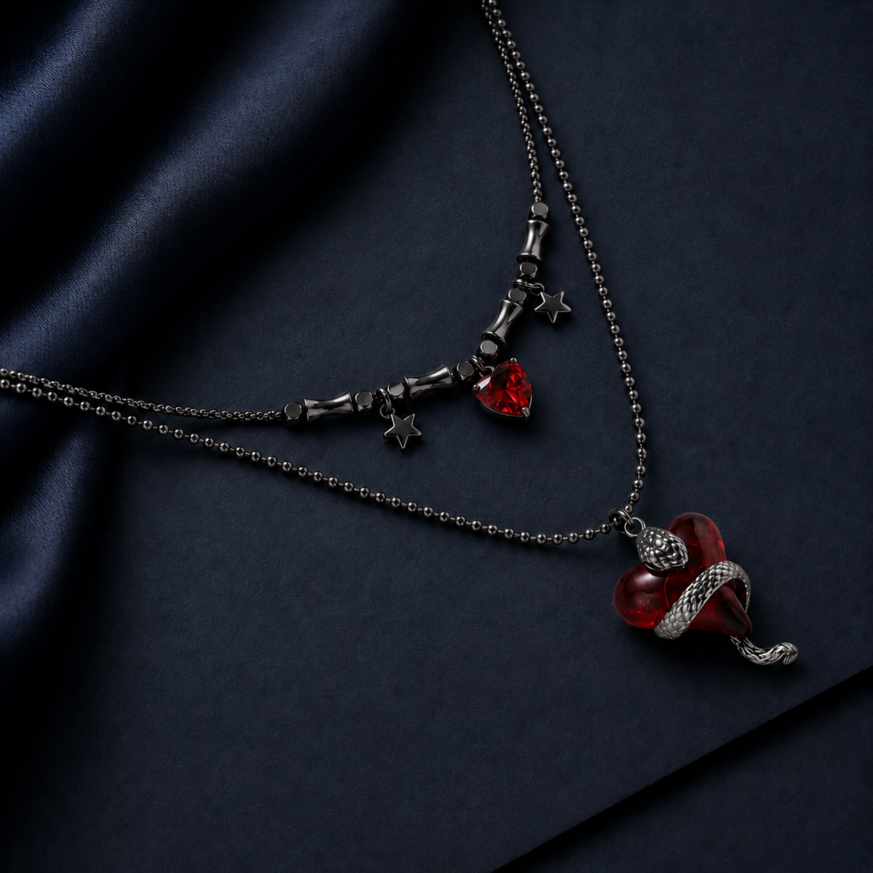 Cœur de Lune Necklace & Earring Set