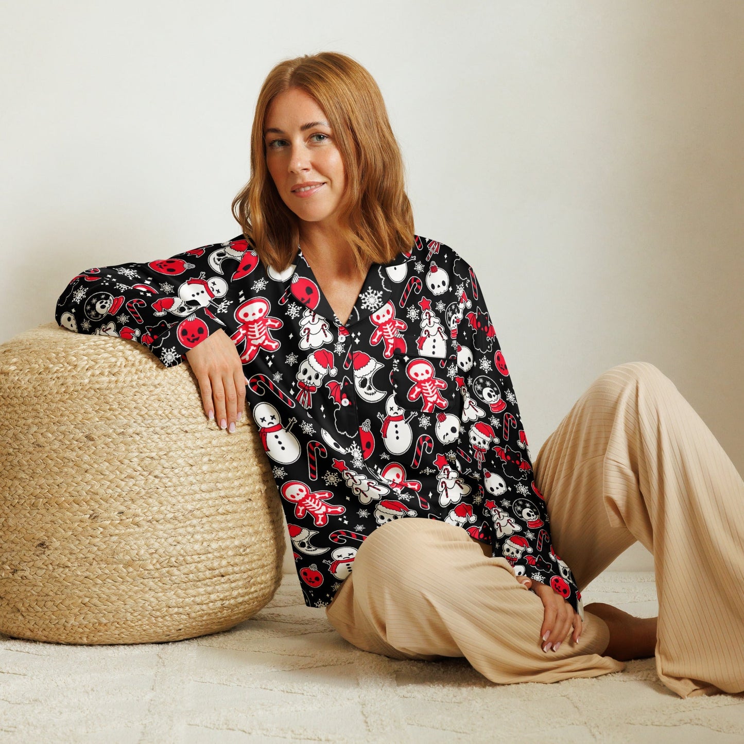 Helliday Cheer Silky Pajama Top