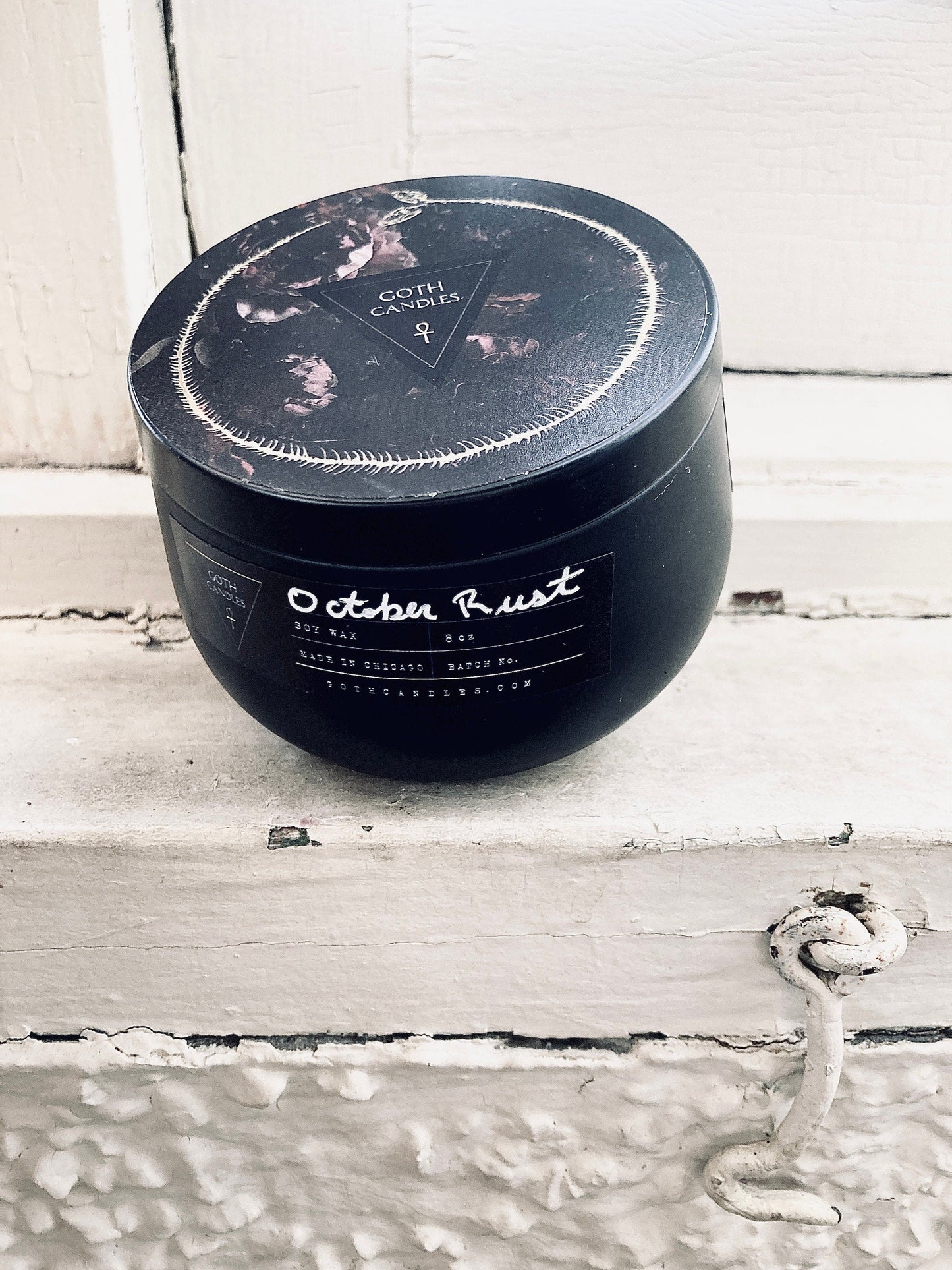 October Rust: Burning Leaves & Fireplace Scented Candle (8oz)