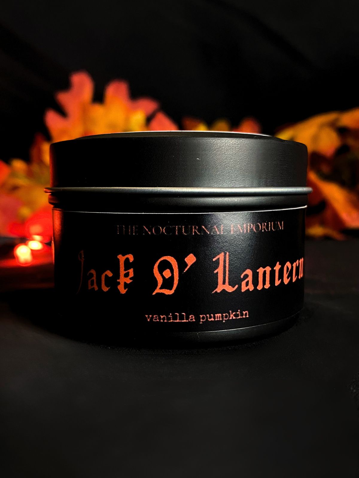 Jack O Lantern Tin Candle