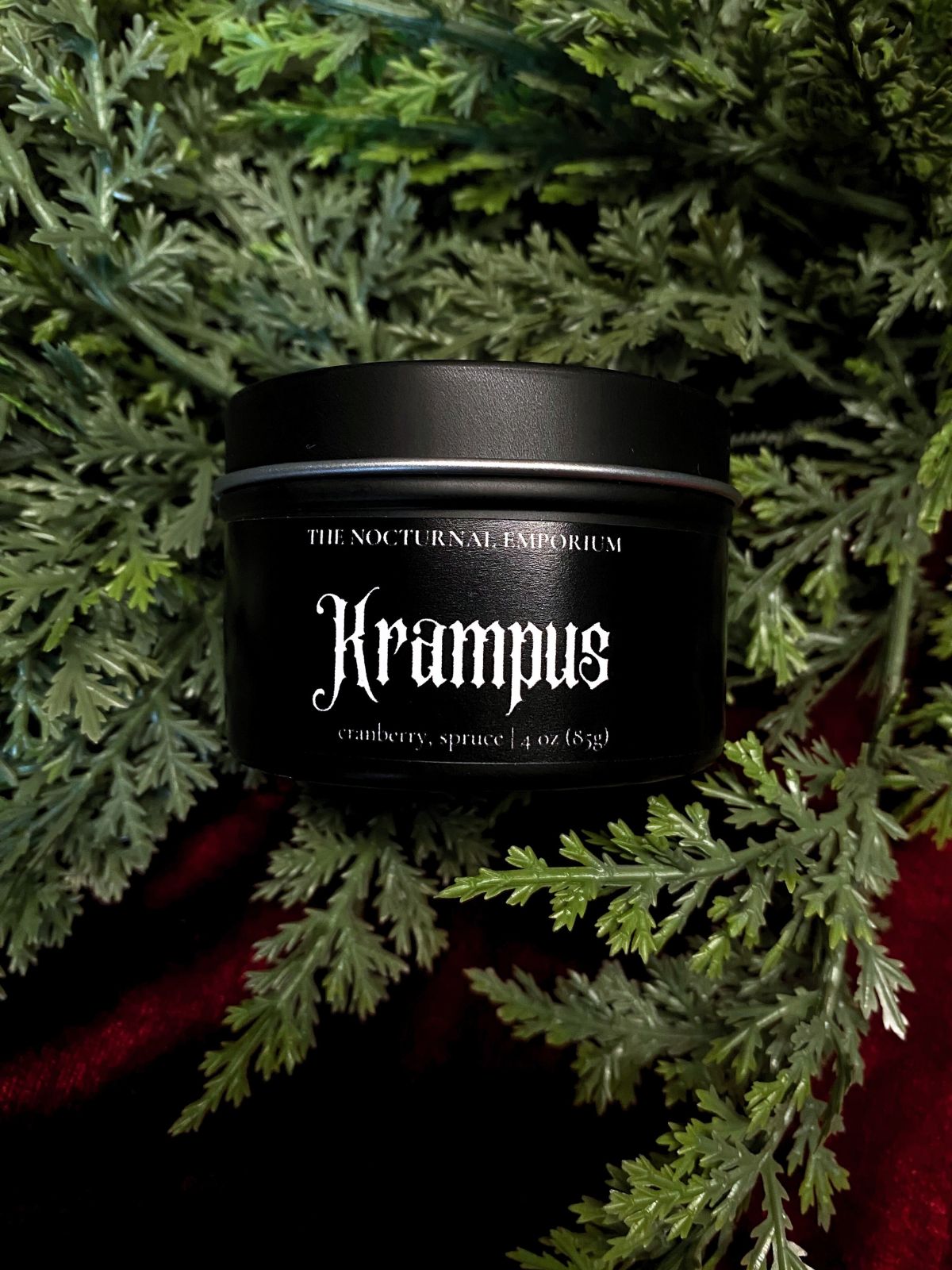 Krampus Tin Candle