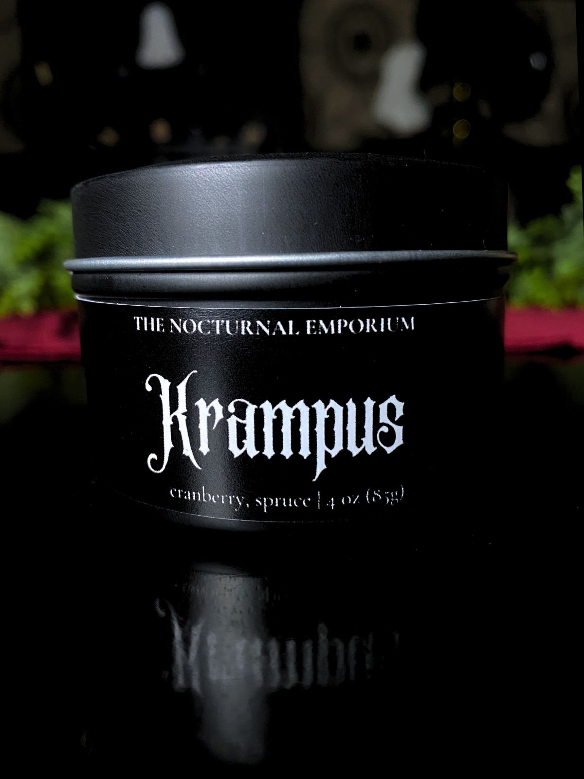 Krampus Tin Candle
