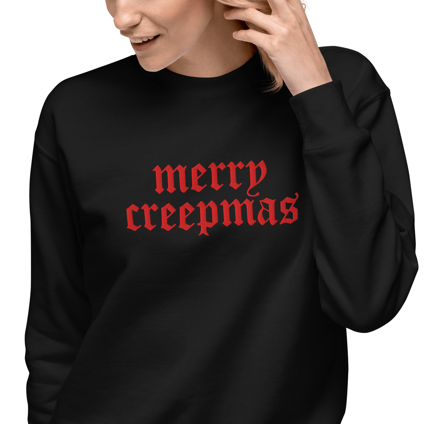 Merry Creepmas Embroidered Unisex Sweatshirt