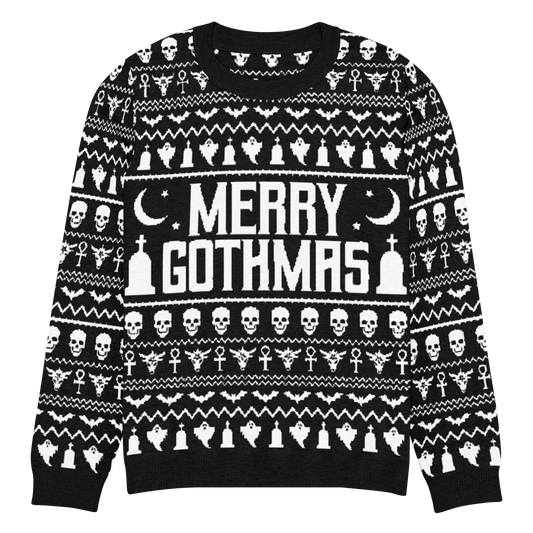 Merry Gothmas Knit Crewneck Sweater