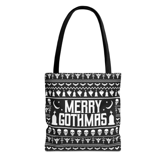 Merry Gothmas Sweater Reusable Gift Bag Tote
