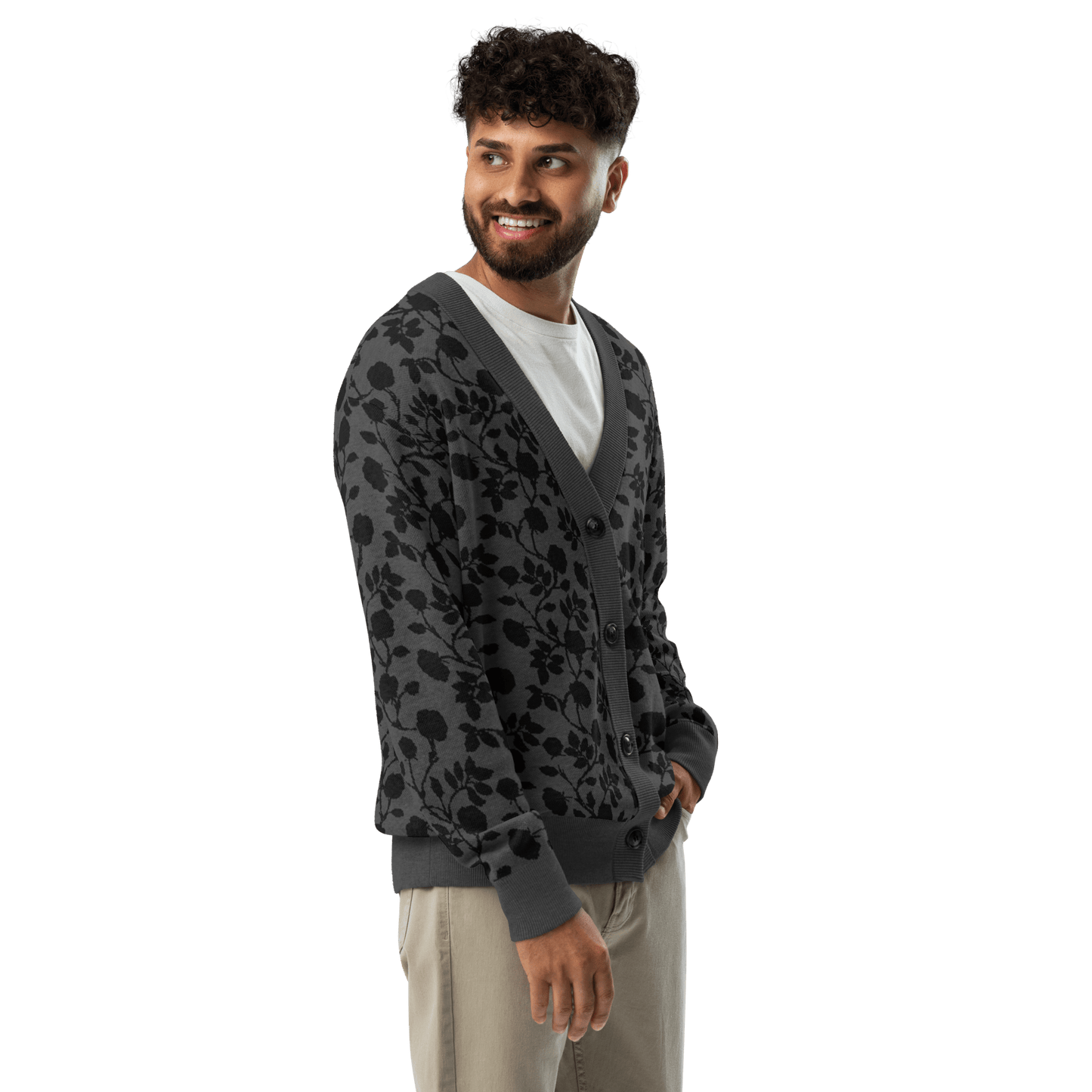 Midnight Bloom Knit Cardigan