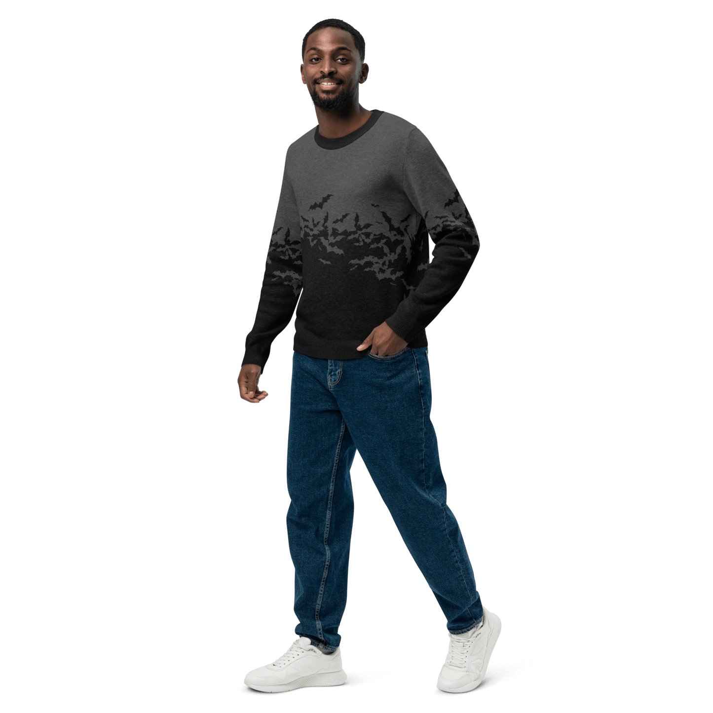 Night Swarm Knit Crewneck Sweater