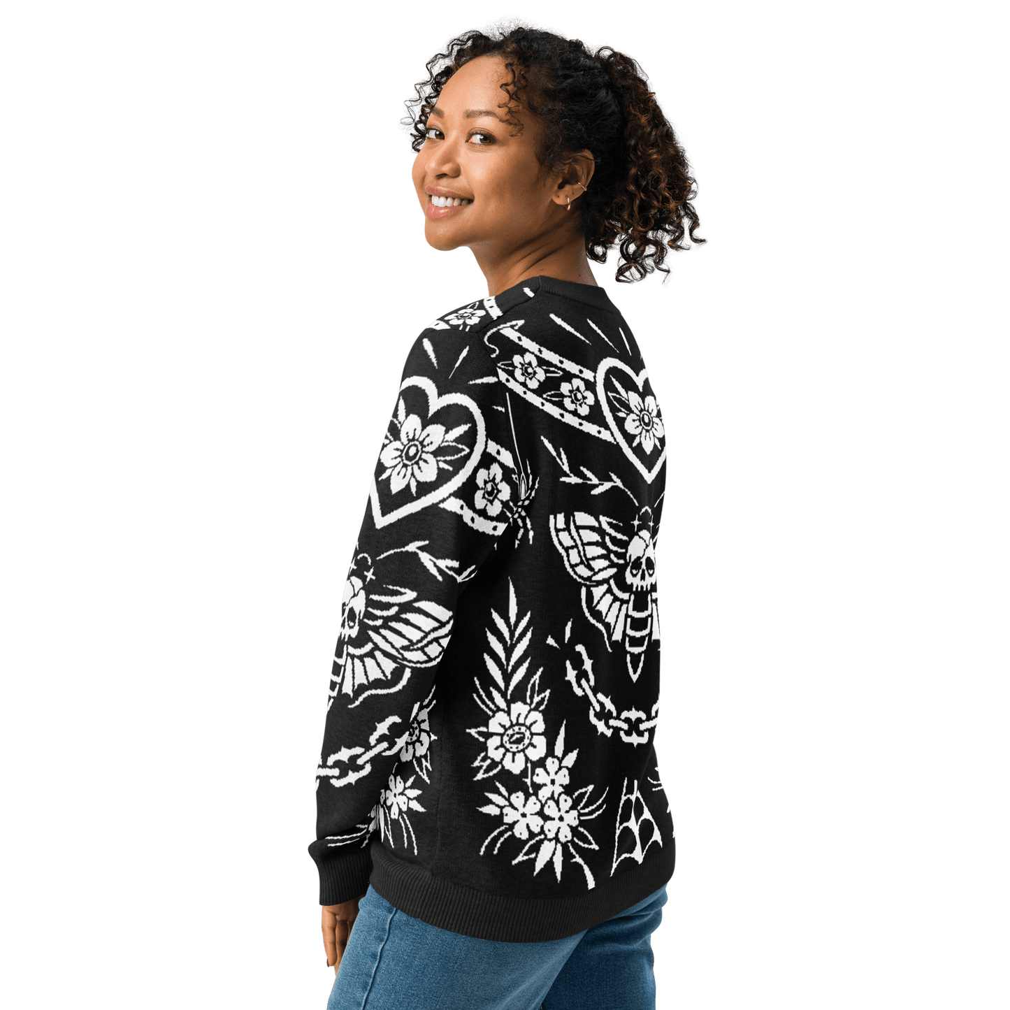 Old School Ink Knit Crewneck Sweater