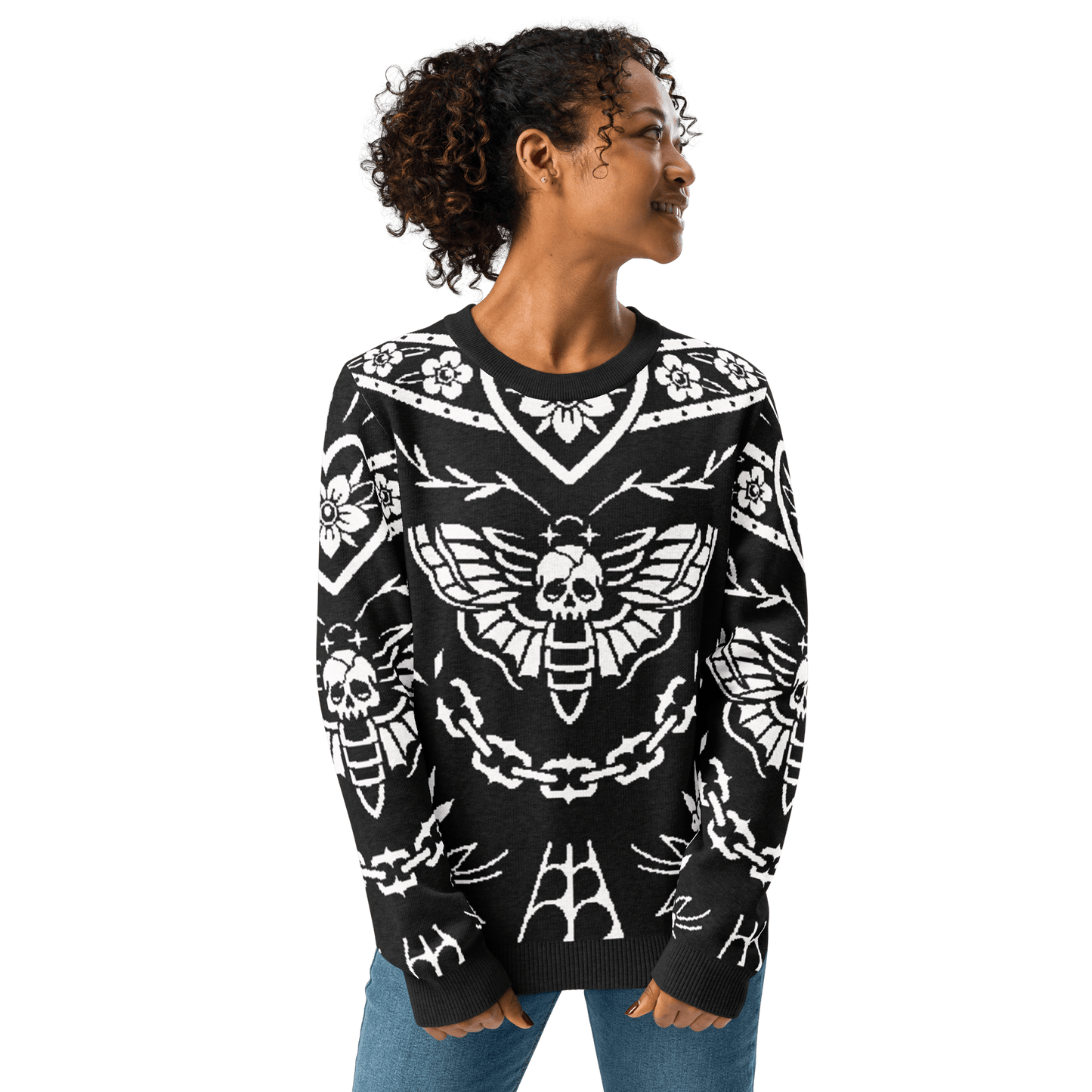 Old School Ink Knit Crewneck Sweater