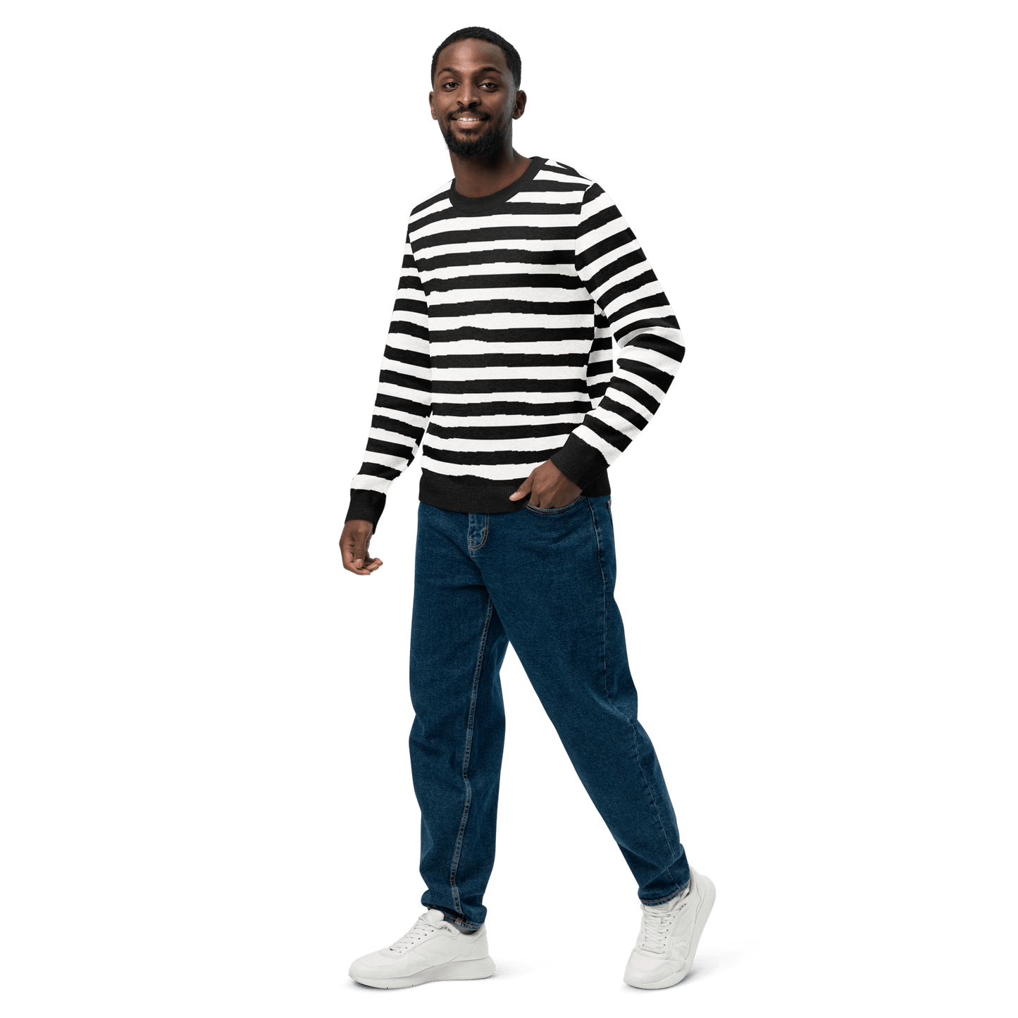 Pugsley Print Knit Crewneck Sweater