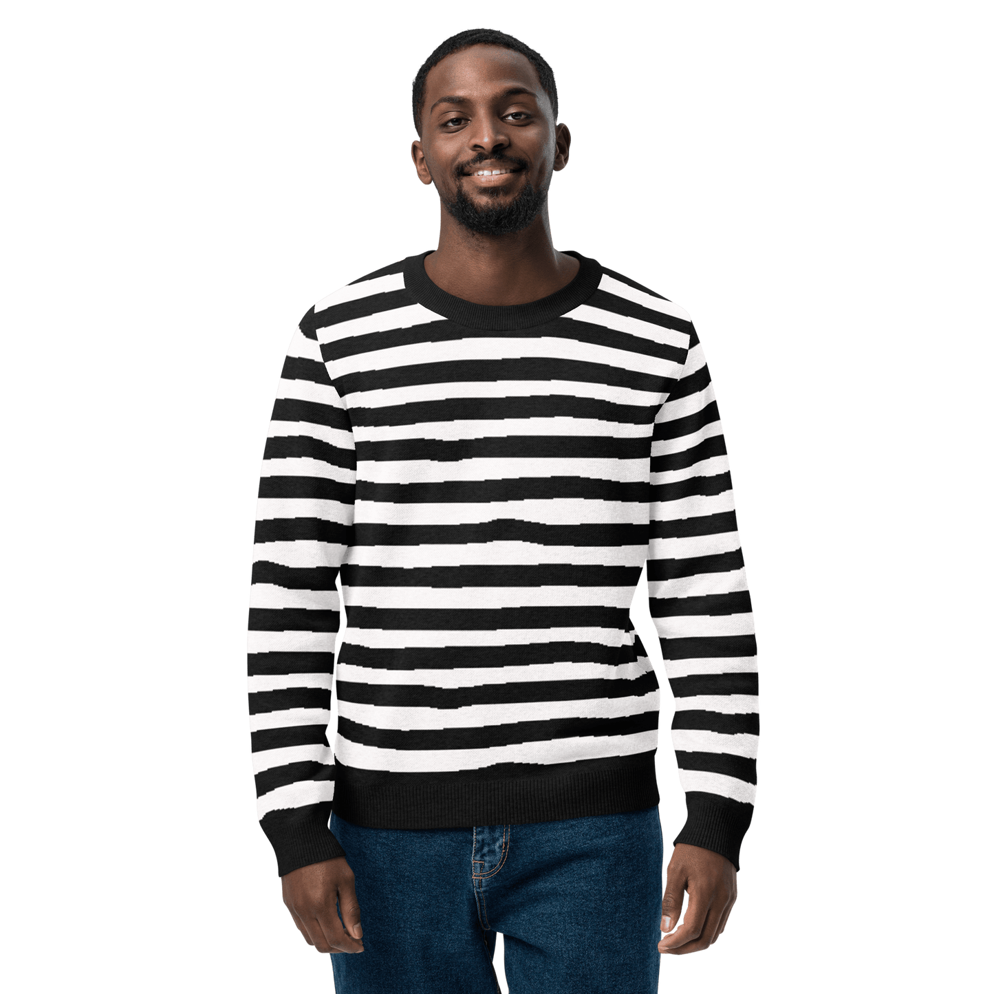 Pugsley Print Knit Crewneck Sweater